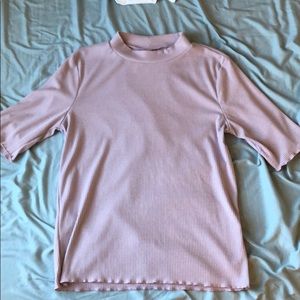 Ribbed Mock Neck Top